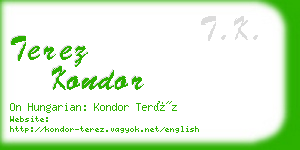 terez kondor business card